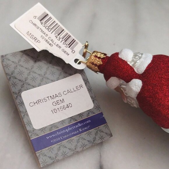 Christopher Radko Little Gems Ornament 'Christmas Caller', 2010 NIB - Picture 5 of 5